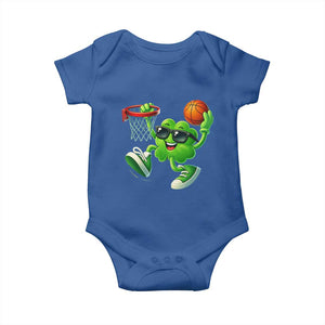 Basketball St Patricks Day Baby Onesie Cute Irish Shamrock Playing Basketball Player Team Boys TS10 Royal Blue Print Your Wear