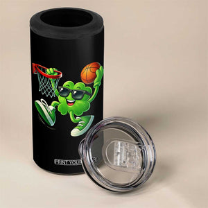 Basketball St Patricks Day 4 in 1 Can Cooler Tumbler Cute Irish Shamrock Playing Basketball Player Team Boys TS10 Print Your Wear
