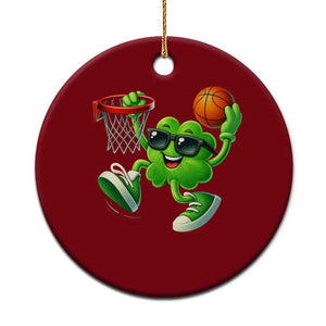 Basketball St Patricks Day Ceramic Ornament Cute Irish Shamrock Playing Basketball Player Team Boys TS10 1pc Red Print Your Wear