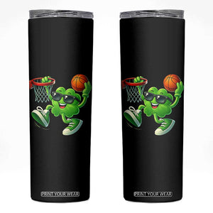 Basketball St Patricks Day Skinny Tumbler Cute Irish Shamrock Playing Basketball Player Team Boys TS10 Black Print Your Wear