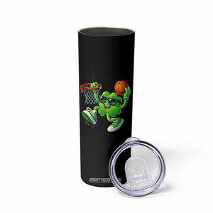 Basketball St Patricks Day Skinny Tumbler Cute Irish Shamrock Playing Basketball Player Team Boys TS10 Print Your Wear