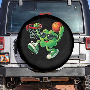 Basketball St Patricks Day Spare Tire Cover Cute Irish Shamrock Playing Basketball Player Team Boys TS10 No hole Black Print Your Wear