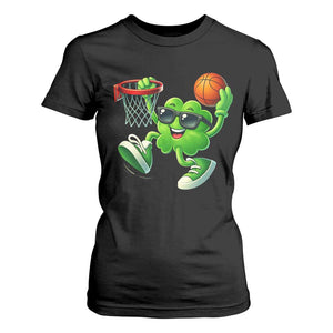 Basketball St Patricks Day T Shirt For Women Cute Irish Shamrock Playing Basketball Player Team Boys TS10 Black Print Your Wear