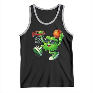 Basketball St Patricks Day Tank Top Cute Irish Shamrock Playing Basketball Player Team Boys TS10 Black Athletic Heather Print Your Wear