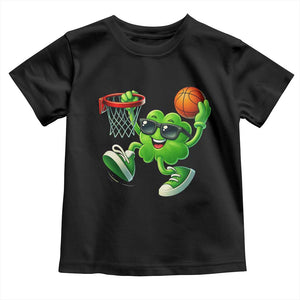 Basketball St Patricks Day Toddler T Shirt Cute Irish Shamrock Playing Basketball Player Team Boys TS10 Black Print Your Wear