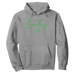Lucky Irish Shamrock Hoodie St Patricks Day Letter Print Lightweight TS10 Sport Gray Print Your Wear
