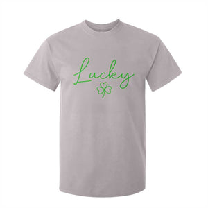 Lucky Irish Shamrock T Shirt For Kid St Patricks Day Letter Print Lightweight TS10 Ice Gray Print Your Wear
