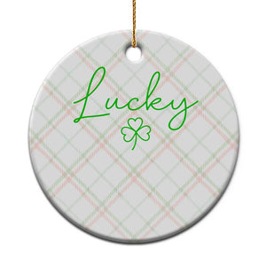 Lucky Irish Shamrock Ceramic Ornament St Patricks Day Letter Print Lightweight TS10 1pc Christmas Plaid Print Your Wear