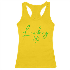 Lucky Irish Shamrock Racerback Tank Top St Patricks Day Letter Print Lightweight TS10 Daisy Print Your Wear