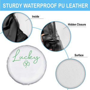 Lucky Irish Shamrock Spare Tire Cover St Patricks Day Letter Print Lightweight TS10 Print Your Wear