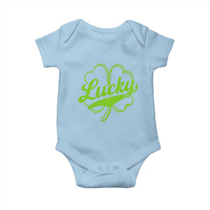 Vintage Lucky Shamrock Baby Onesie Irish St Patricks Day TS10 Light Blue Print Your Wear