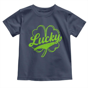 Vintage Lucky Shamrock Toddler T Shirt Irish St Patricks Day TS10 Navy Print Your Wear