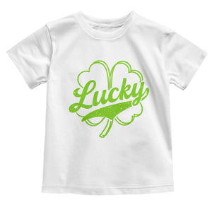 Vintage Lucky Shamrock Toddler T Shirt Irish St Patricks Day TS10 White Print Your Wear