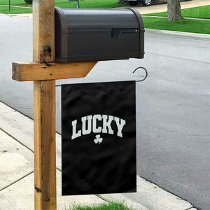 Retro Lucky Garden Flag St Patricks Day Irish Shamrock Varsity TS10 Print Your Wear
