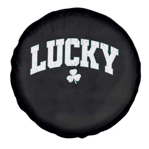 Retro Lucky Spare Tire Cover St Patricks Day Irish Shamrock Varsity TS10 Print Your Wear
