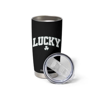 Retro Lucky Tumbler Cup St Patricks Day Irish Shamrock Varsity TS10 Print Your Wear