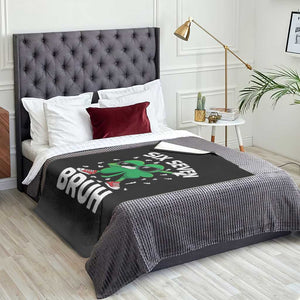 Funny Irish St Patricks Day Shamrock 67 Meme Throw Blanket Six Seven Bruh Gen Alpha Slang TS10 Print Your Wear