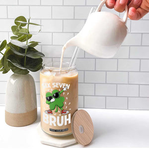 Funny Irish St Patricks Day Shamrock 67 Meme Glass Can Six Seven Bruh Gen Alpha Slang TS10 Print Your Wear