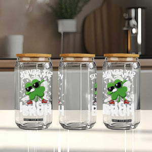 Funny Irish St Patricks Day Shamrock 67 Meme Glass Can Six Seven Bruh Gen Alpha Slang TS10 Print Your Wear