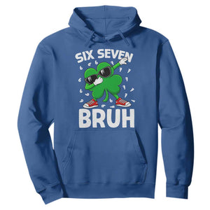 Funny Irish St Patricks Day Shamrock 67 Meme Hoodie Six Seven Bruh Gen Alpha Slang TS10 Royal Blue Print Your Wear