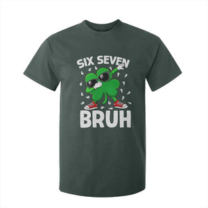 Funny Irish St Patricks Day Shamrock 67 Meme T Shirt For Kid Six Seven Bruh Gen Alpha Slang TS10 Dark Forest Green Print Your Wear