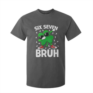 Funny Irish St Patricks Day Shamrock 67 Meme T Shirt For Kid Six Seven Bruh Gen Alpha Slang TS10 Dark Heather Print Your Wear