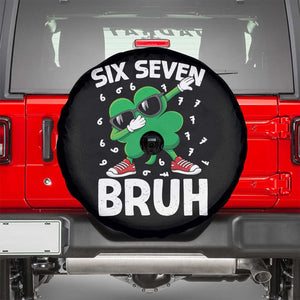 Funny Irish St Patricks Day Shamrock 67 Meme Spare Tire Cover Six Seven Bruh Gen Alpha Slang TS10 Black Print Your Wear