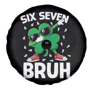 Funny Irish St Patricks Day Shamrock 67 Meme Spare Tire Cover Six Seven Bruh Gen Alpha Slang TS10 Print Your Wear