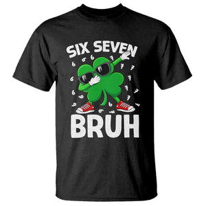 Funny Irish St Patricks Day Shamrock 67 Meme T Shirt Six Seven Bruh Gen Alpha Slang TS10 Black Print Your Wear