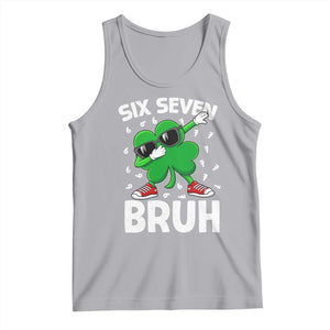 Funny Irish St Patricks Day Shamrock 67 Meme Tank Top Six Seven Bruh Gen Alpha Slang TS10 Athletic Heather Print Your Wear
