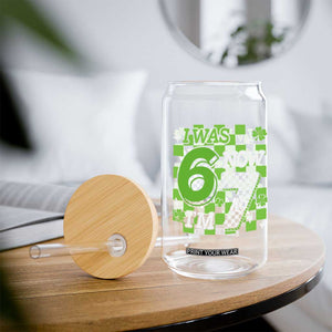 I Was 6 Now I'm 7 Glass Can Funny 7th 67 Birthday Meme Lucky Shamrock Checkered TS10 Print Your Wear
