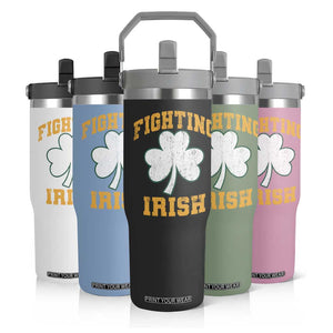 Vintage Fighting Irish Flip Straw Tumbler Retro History Gold Shamrock TS10 Print Your Wear