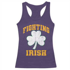 Vintage Fighting Irish Racerback Tank Top Retro History Gold Shamrock TS10 Purple Print Your Wear