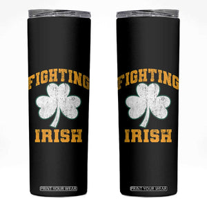 Vintage Fighting Irish Skinny Tumbler Retro History Gold Shamrock TS10 Black Print Your Wear
