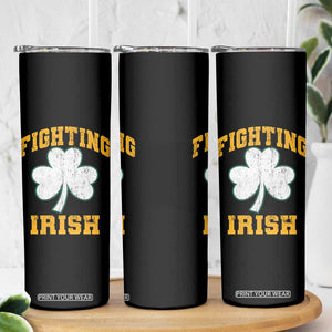 Vintage Fighting Irish Skinny Tumbler Retro History Gold Shamrock TS10 Print Your Wear