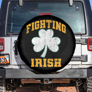 Vintage Fighting Irish Spare Tire Cover Retro History Gold Shamrock TS10 No hole Black Print Your Wear