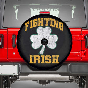 Vintage Fighting Irish Spare Tire Cover Retro History Gold Shamrock TS10 Black Print Your Wear