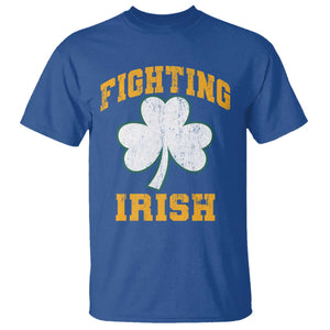 Vintage Fighting Irish T Shirt Retro History Gold Shamrock TS10 Royal Blue Print Your Wear