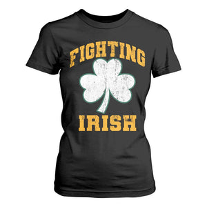 Vintage Fighting Irish T Shirt For Women Retro History Gold Shamrock TS10 Black Print Your Wear
