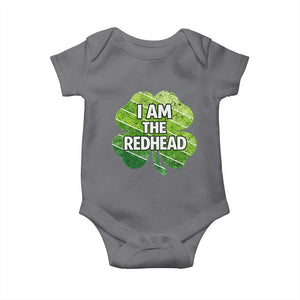 Funny Irish St Patricks Day Im The Redhead Baby Onesie Retro Vintage Lucky Shamrock TS10 Charcoal Print Your Wear