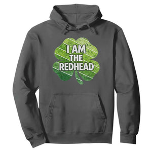 Funny Irish St Patricks Day Im The Redhead Hoodie Retro Vintage Lucky Shamrock TS10 Dark Heather Print Your Wear