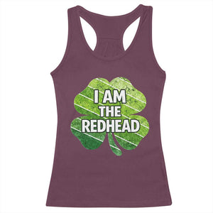 Funny Irish St Patricks Day Im The Redhead Racerback Tank Top Retro Vintage Lucky Shamrock TS10 Maroon Print Your Wear