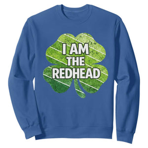 Funny Irish St Patricks Day Im The Redhead Sweatshirt Retro Vintage Lucky Shamrock TS10 Royal Blue Print Your Wear