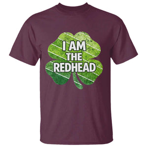 Funny Irish St Patricks Day Im The Redhead T Shirt Retro Vintage Lucky Shamrock TS10 Maroon Print Your Wear