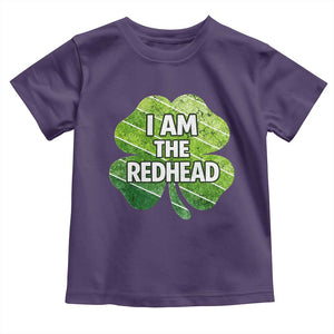 Funny Irish St Patricks Day Im The Redhead Toddler T Shirt Retro Vintage Lucky Shamrock TS10 Purple Print Your Wear