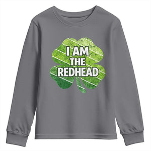 Funny Irish St Patricks Day Im The Redhead Youth Sweatshirt Retro Vintage Lucky Shamrock TS10 Charcoal Print Your Wear
