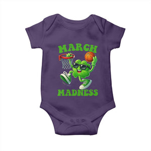 Basketball St Patricks Day Baby Onesie Mad Madness Irish Shamrock Playing Basketball Player Team Boys TS10 Purple Print Your Wear