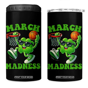 Basketball St Patricks Day 4 in 1 Can Cooler Tumbler Mad Madness Irish Shamrock Playing Basketball Player Team Boys TS10 One Size: 16 oz Black Print Your Wear