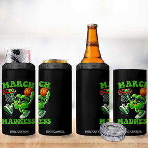 Basketball St Patricks Day 4 in 1 Can Cooler Tumbler Mad Madness Irish Shamrock Playing Basketball Player Team Boys TS10 Print Your Wear