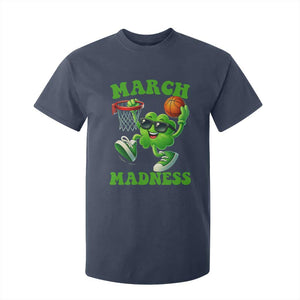 Basketball St Patricks Day T Shirt For Kid Mad Madness Irish Shamrock Playing Basketball Player Team Boys TS10 Navy Print Your Wear